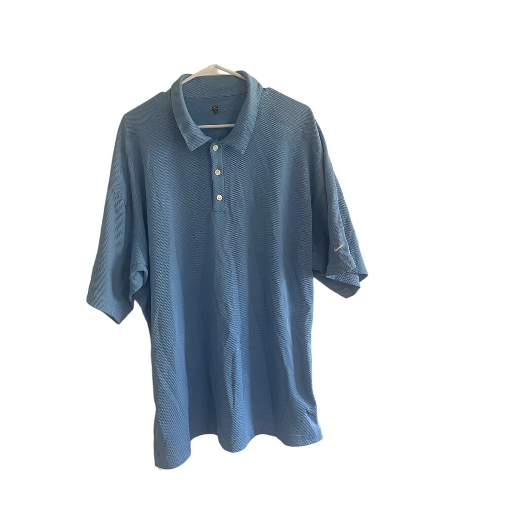 Nike Golf Sphere Dry Textured Sky Blue Polo Shirt, Size XXL, A06